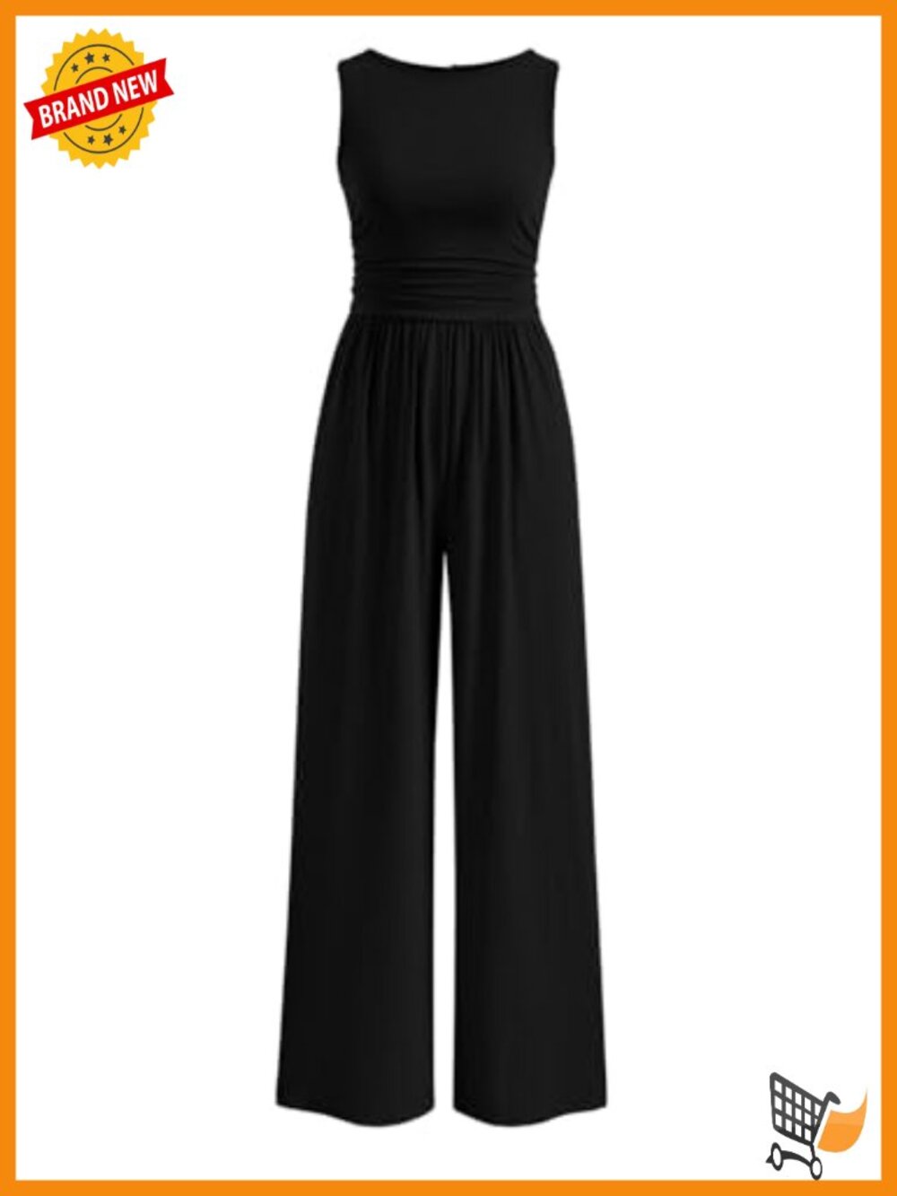 PRETTYGARDEN Women's Sleeveless Wide Leg Jumpsuit with Pockets